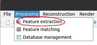 Feature extraction menu