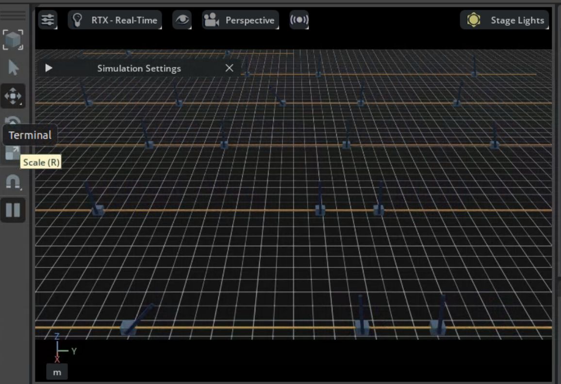 Isaac Lab Cartpole visualization