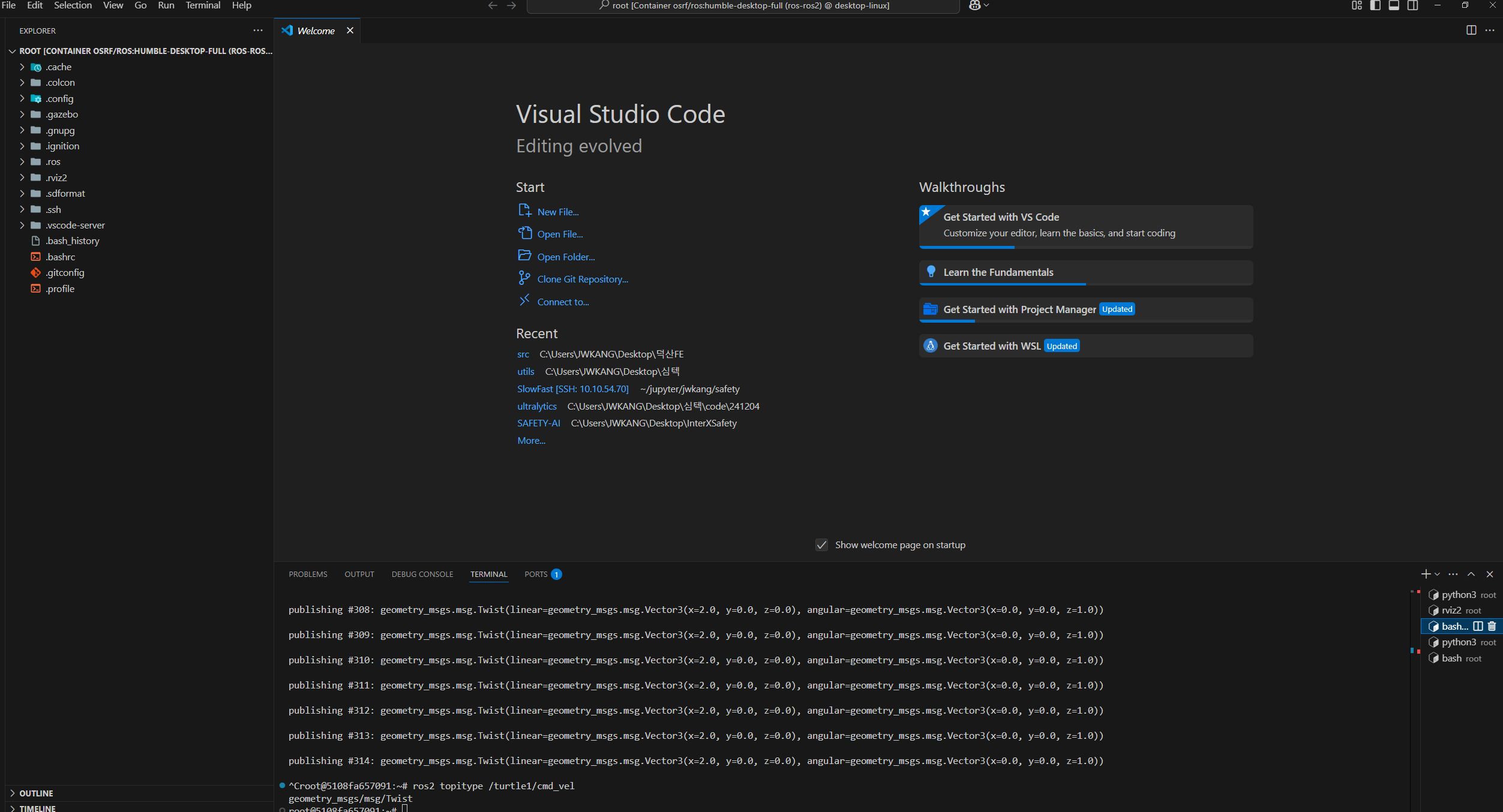 ROS2 node and topic concept