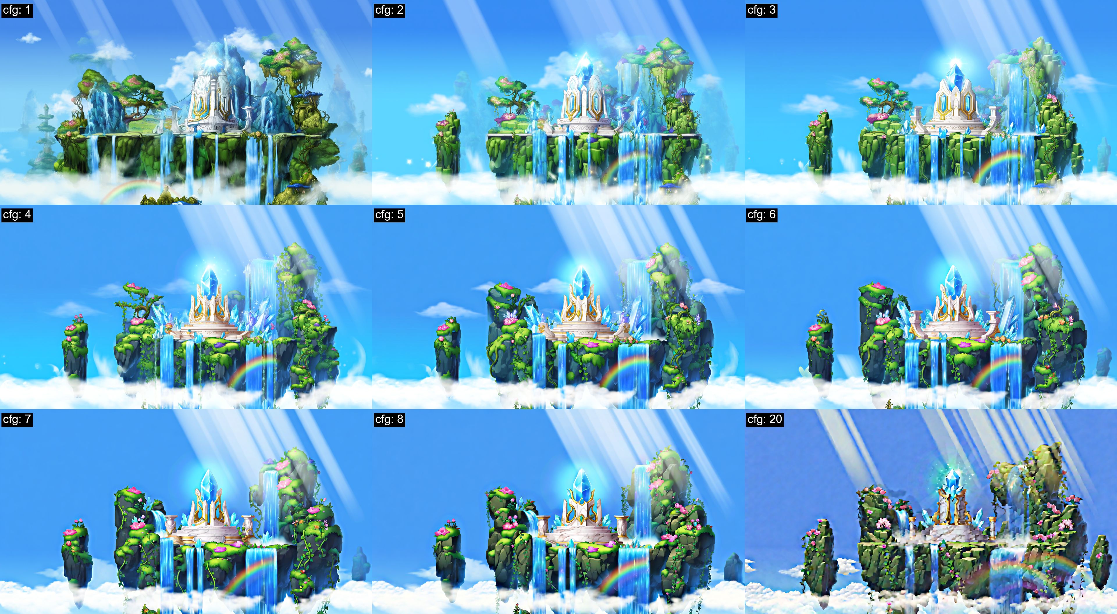 CFG scale comparison