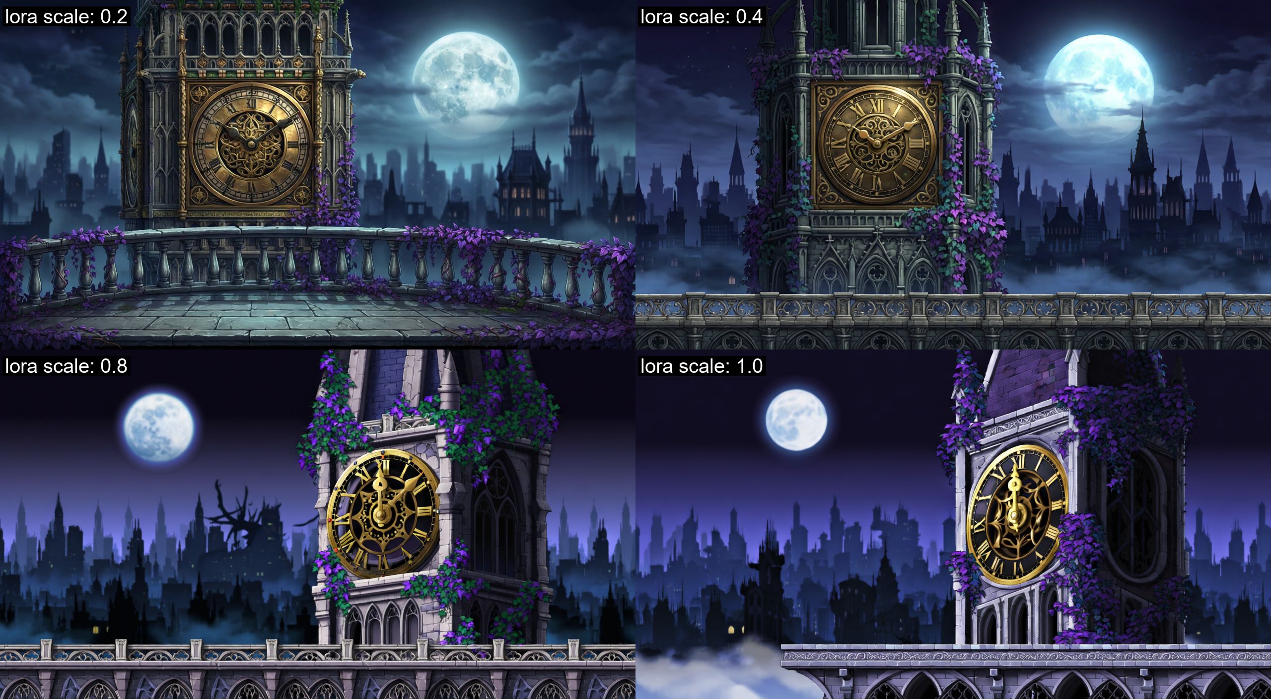 LoRA scale comparison